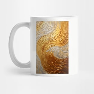 Gold and silver swirls clay ! Mug